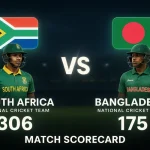 South Africa National Cricket Team Vs Bangladesh National Cricket Team Match Scorecard